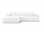 Keturvietė kairinė sofa Windsor & Co Lola, 250x170x72 cm, balta