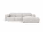 De&scaron;ininė sofa Windsor & Co Lola, 250x170x72 cm, &scaron;viesiai pilka