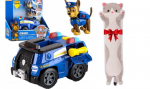 Policijos automobilis Spin Master Paw Patrol ir Pliu&scaron;inė pagalvė Katė, 50 cm