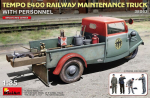 Klijuojamas Modelis MiniArt 38063 Tempo E400 Railway Maintenance Truck with Personnel 1/35