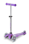 Triratis vaiki&scaron;kas paspirtukas Micro Mini Deluxe Fairy Glitter LED, violetinis