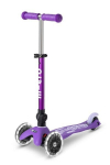 Triratis paspirtukas Micro Mini Deluxe Foldable LED, violetinis