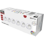 LED &scaron;viestuvų komplektas Entac RGB+W su pulteliu, 6 vnt.