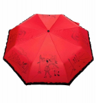 Moteri&scaron;kas automatinis skėtis "Parisian woman", Parasol, raudonos/juodos spalvos