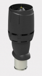 Izoliuotas kanalizacijos vėdinimo vamzdis su gauptu Vilpe Flow 160P/IS/500, juoda, D160/H500 mm