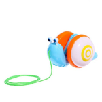 Interaktyvus vaiki&scaron;kas &scaron;viečiantis muzikinis žaislas Sraigė Halpix Snail Pull Along Toy