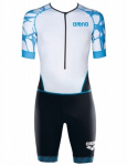 Triatlono kostiumas vyrams Arena Aero Front Zip Trisuit, juodas/baltas