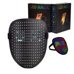 LED kaukė su gestų jutikliais, juoda