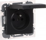 Vienvietis elektros lizdas Ip44 16a 230v juodas