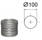 Mufta. D-100 mm.