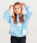 Hailys vaiki&scaron;kas megztinis FL44OWER T*01, mėlynas, 170/176