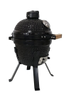 Keraminė kepsninė Kamado Bono Picnic, 32 cm, juoda
