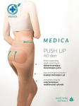 Modeliuojančios moteri&scaron;kos pėdkelnės PUSH UP 40Den, smėlio spalvos