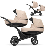 Dvynukų vežimėlis Kunert Booster 2in1, Beige