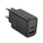 Įkroviklis Hoco N63 USB-A/USB-C PD30W+QC3.0 juodas