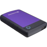 I&scaron;orinis kietasis diskas Transcend StoreJet 25H3P 1TB USB 3.0, violetinis, 2,5" dėžutė su ANTISHOCK technologija - 36 mėn. garantija