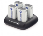 Įkraunamų baterijų įkroviklis everActive, automatinis, 4 x 9V