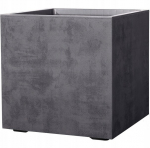 Kvadratinis lauko vazonas Deroma Cubo Millennium, 39 cm, antracito spalvos
