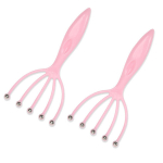 massagers,Scalp Massager Handheld SPA Stress Relief Head Massager Easy Carry to Promote Blood Crculation's Head Scratcher,Pink