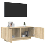 TV spintelė，TV staliukas，Televizoriaus spintelė, ąžuolo, 100x35x40cm, apdirbta mediena CFE66258