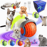 Interaktyvus i&scaron;manusis kamuoliukas katėms Halpix Teaser Smart Cat Ball, Oranžinė