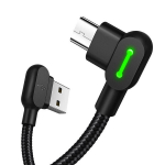 USB į mikro USB laidas Mcdodo CA-5280 LED, 1,2 m (juodas)