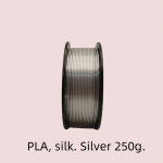 PLA medžiaga 3D spausdintuvams,  PLA, Sidabrinis &scaron;ilkas, 250G