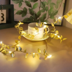 LED lapų girlianda auksinė, 199.95cm/2m20led