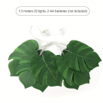 LED Monstera lapų girlianda, 1,5 metro (10 LED)