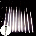 LED meteorų lietaus girlianda, Baltas