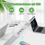 HITRENDS 8 viename USB maitinimo juosta, Baltas