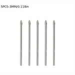 Karbido grąžtų rinkinys plytelėms ir stiklui, 3 mm, 3mm-5vnt