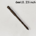 Karbidiniai ekscentriniai grąžtai 4vnt, 6 mm: 1 vnt (sausam ir &scaron;lapiam naudojimui)