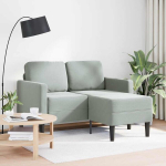 Dvivietė sofa su gultu l formos &scaron;viesiai pilka 125 cm velvet