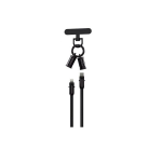 "Devia" kabelio pavadėlis 2in1 PD USB-C - Lightning 0,3 m 27W juodas