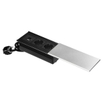 Baldų lizdas su stumdomu dangteliu, 2x2P+Z (Schuko), USB A+C, sidabrinis