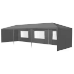 Komercinė sodo paviljono palapinė 3x9 m, 8 sienos, pilka MultiGarden