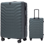 Didelė tamsiai žalia ABS vežimėlis &bdquo;Wings&ldquo;, 97 L, 4 ratukai, su kodiniu užraktu