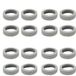 Silikoniniai lagamino ratų apsauga, 8-piece grey set