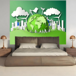 Žemės Dienos &Scaron;ventinis Plakatas su Ikonografija, 179.83cm X 229.87cm
