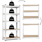 Sandėlio lentyna 180x90x30 cm cinkuoto plieno 5 lentynos 875 kg ModernHome