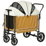 Sulenkiamas vežimėlis &scaron;unims ir katėms iki 30 kg 110 x 65 x 102 cm Ruda, Ruda