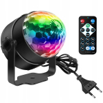 Diskotekinis projektorius disco rgb reflektorius su nuotolinio valdymo pulteliu