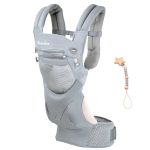 Minituskies Purecomfort ne&scaron;yklė kūdikiui su čiulptuko spaustuku, ergonomi&scaron;ka ne&scaron;yklė kūdikiui su čiulptuku pakabinimui, kengūra kūdikiams, 4 pozicijos kūdikiams, krep&scaron;ys naujagimiams
