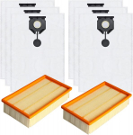 Blutenet mai&scaron;elių filtro atsarginės dalys, skirtos K&auml;rcher Nt 30/1 Ap Te L Nt 30/1 Ap L Nt 30/1 Tact L Nt 30/1 Tact Te L &scaron;lapio/sauso valymo dulkių siurbliams (6 dulkių mai&scaron;eliai + 2 Hepa filtrai)