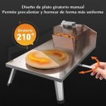 Kitchenboss lauko picų krosnis ne&scaron;iojama: medinėmis granulėmis kūrenama picų krosnis su 30,5 cm picų akmeniu, nerūdijančio plieno picų krosnis sodui, terasai, kiemui, stovyklavimui, 30,5 cm