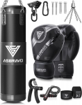 Asbravo bokso kriau&scaron;ė suaugusiems, 120 cm oxford sunki bokso kriau&scaron;ės komplektas, 12 oz pir&scaron;tinės mma muay thai kikbokso treniruotėms namų sporto salei, kovos menai (nepripildyta)