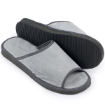 Vyri&scaron;kos odinės &scaron;lepetės IRESHOES nubuko pilkos 41-46 &scaron;lepetės mink&scaron;tos patogios