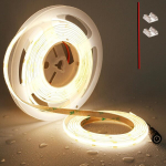 Led juostelė Cob 5m, &scaron;iltai balta, Ip65, 12v, 4000lm, 480 Led/m