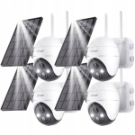Lauko Wifi Ip Kamera 4k 5mp, Saulės Energija, Ptz, Judesio Aptikimas